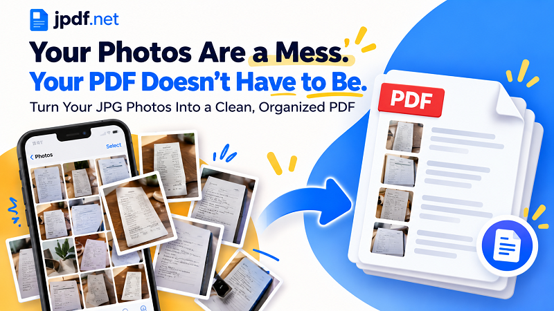 Turn JPG Photos Into a Clean PDF Without the Mess - jpdf.net